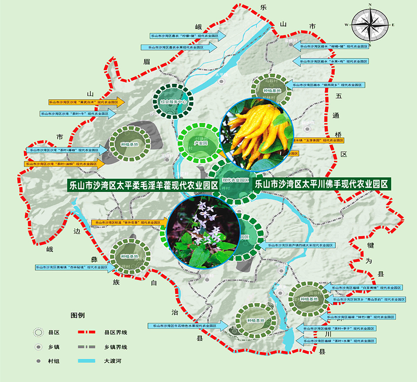 图 2沙湾区现代农业园区总体规划（空间结构图）.jpg